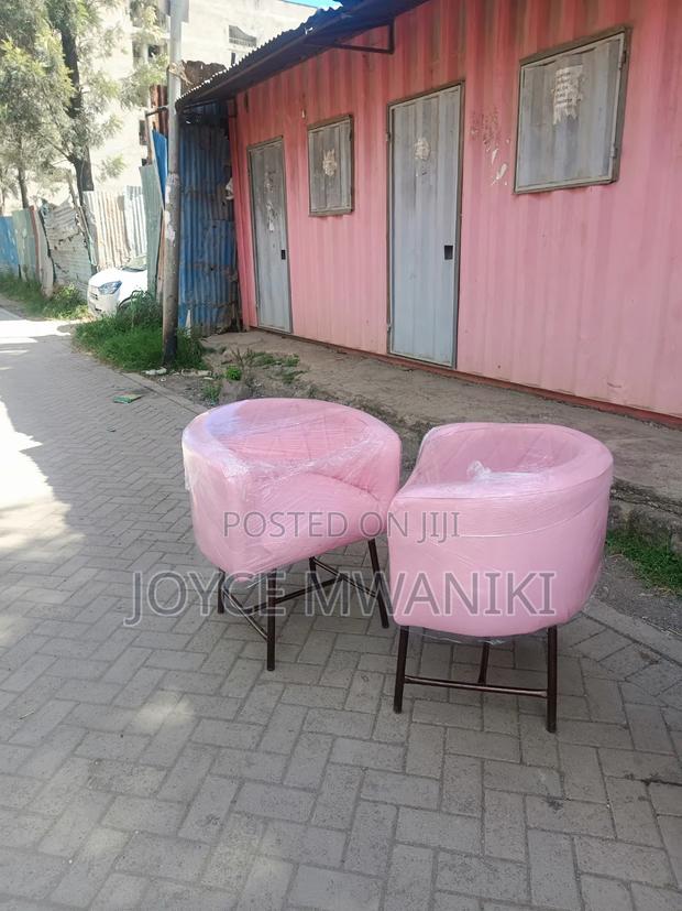 2 Manicure Leather Seats, Baby Pink - main view