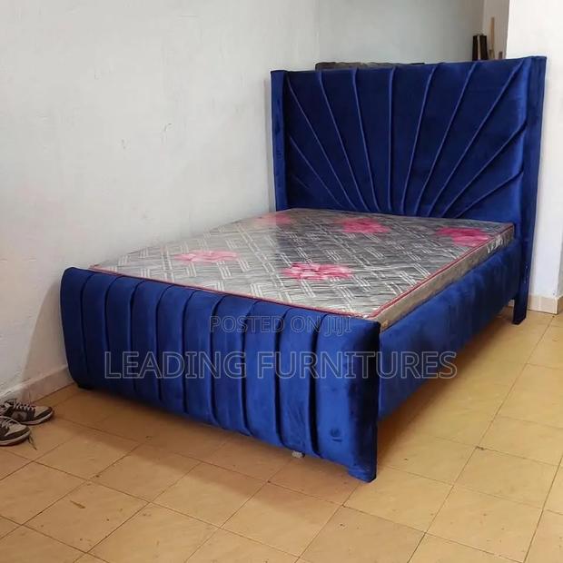 Blue King Size Bed 5x6 Chester+Mattress