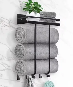 Multifunctional Bathroom Towel Holder Wall Mounted Towel Rack