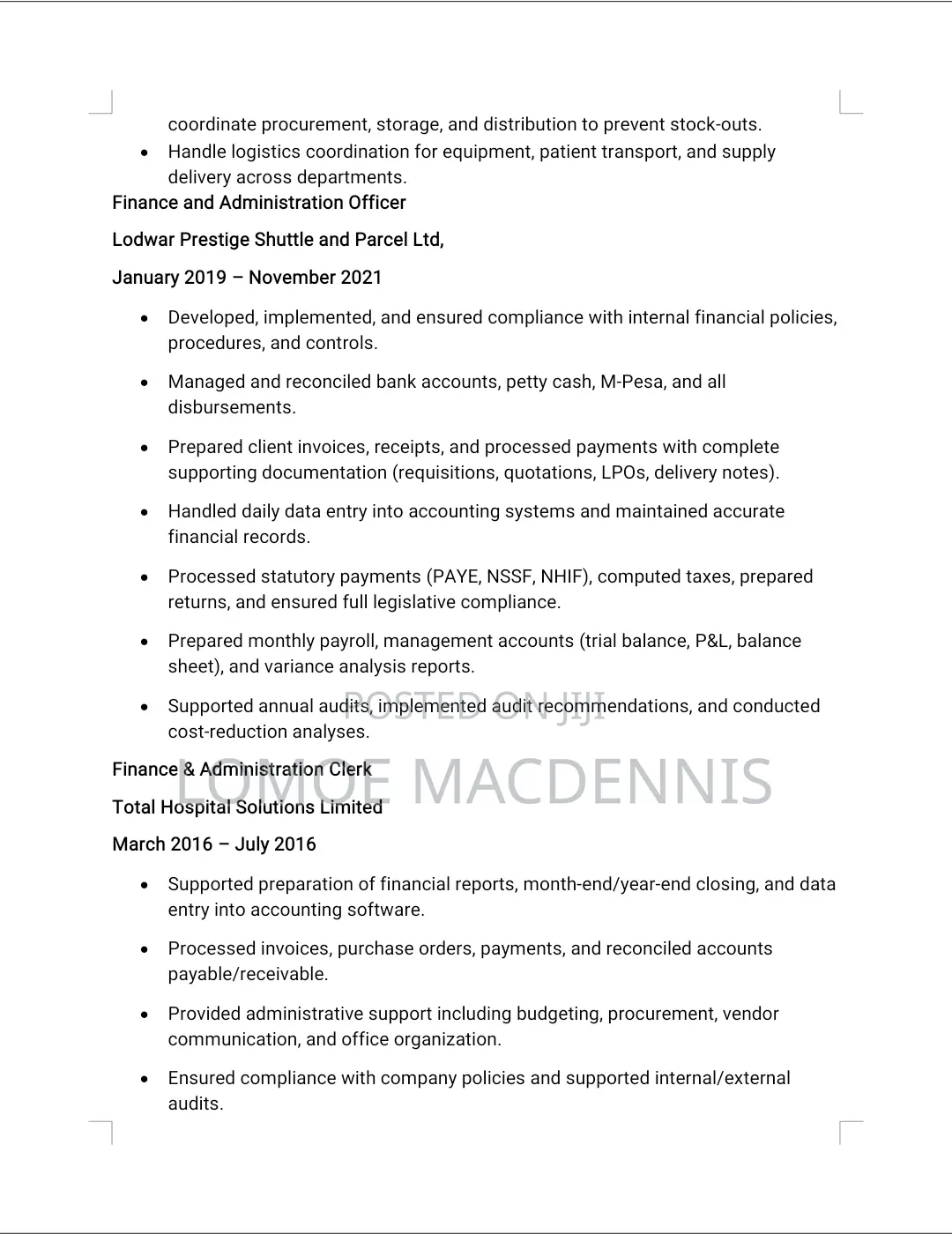 Accountant ( Data Entry, Taxation, Financial Reports Preparing)