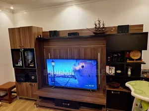 Modern Wall Tv Unit With Shelves Cabinets – Spacious Stylish