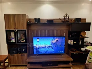 Modern Wall Tv Unit With Shelves Cabinets – Spacious Stylish