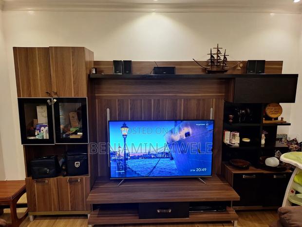 Modern Wall Tv Unit With Shelves Cabinets – Spacious Stylish - thumbnail 3