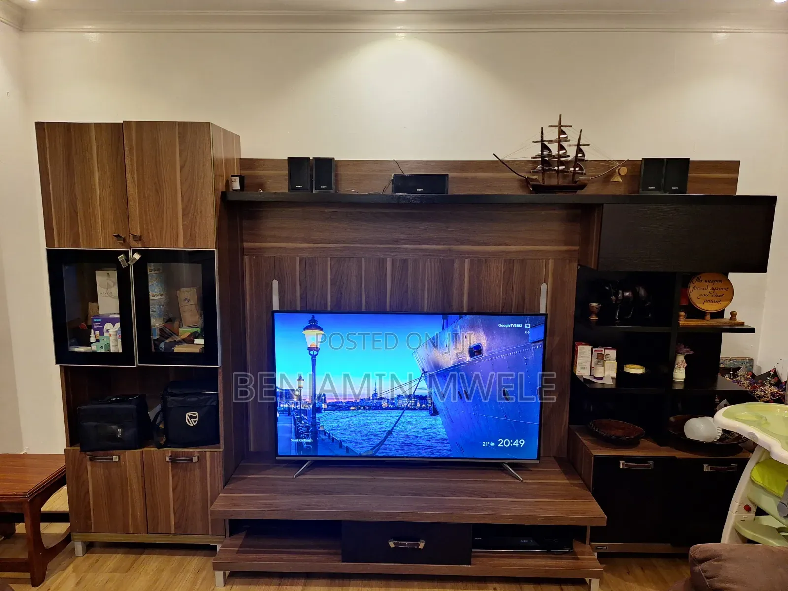Modern Wall Tv Unit With Shelves Cabinets – Spacious Stylish