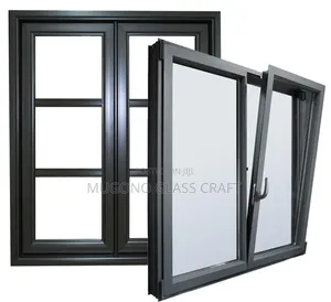 Modern Aluminium Window With Net Section and Grills