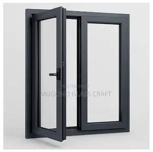 Modern Aluminium Window With Net Section and Grills