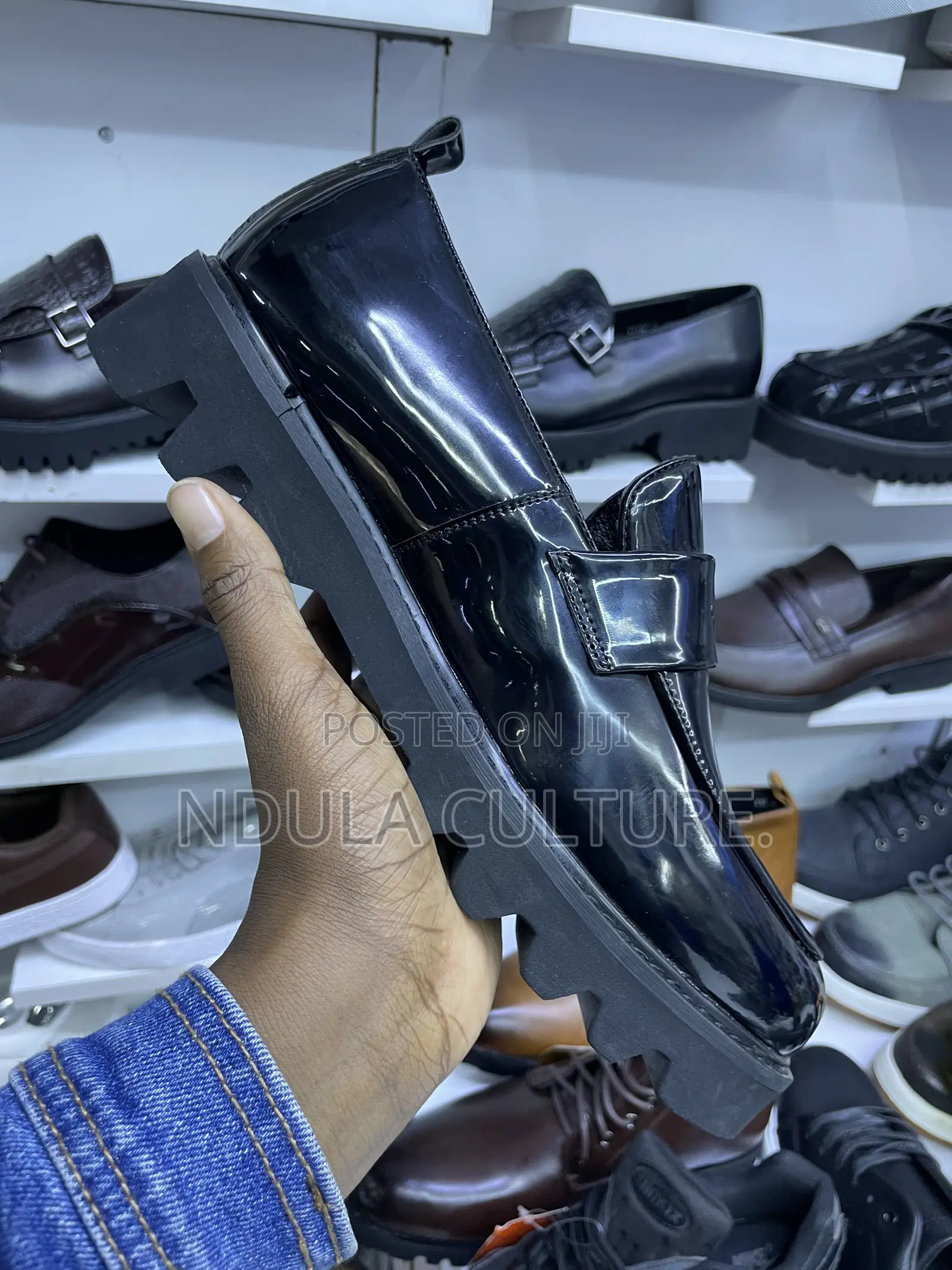 Wet Look Dress Designer Shoes for Men