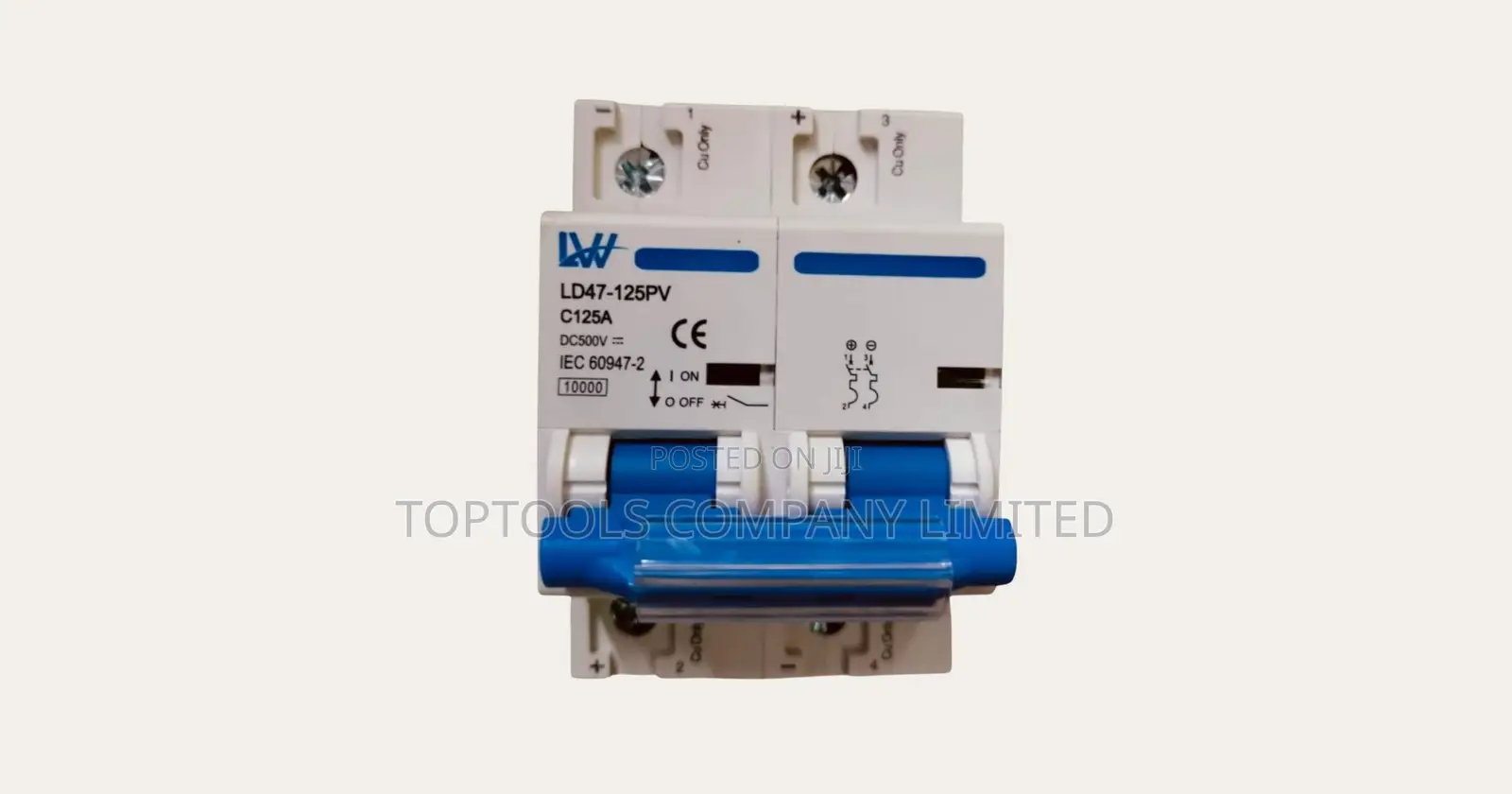 Dc MCB 2 Pole 125amps 500v