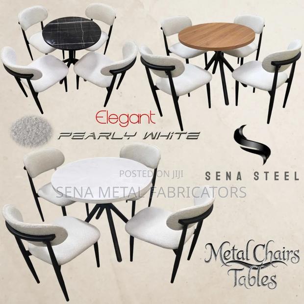 Elegant Pearly White Dining Chairs - Set of 4