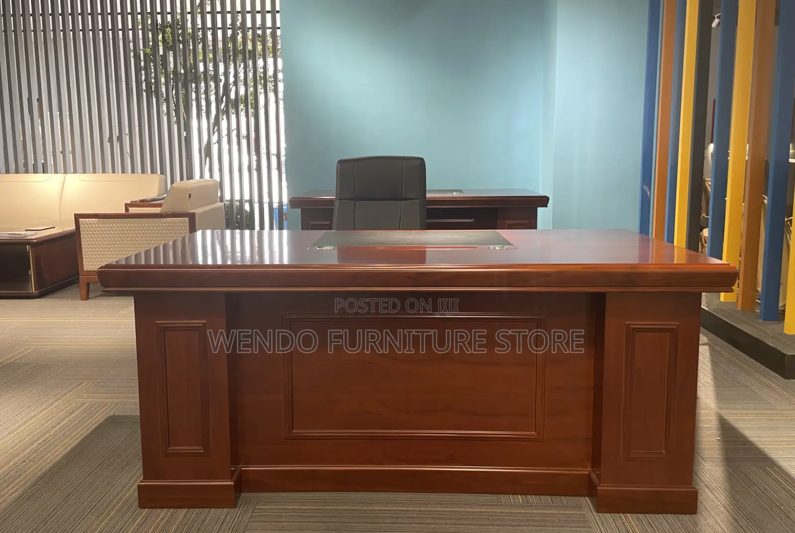 Office Desk; 1.8 Meters Mahogany Executive Pricipal Desk