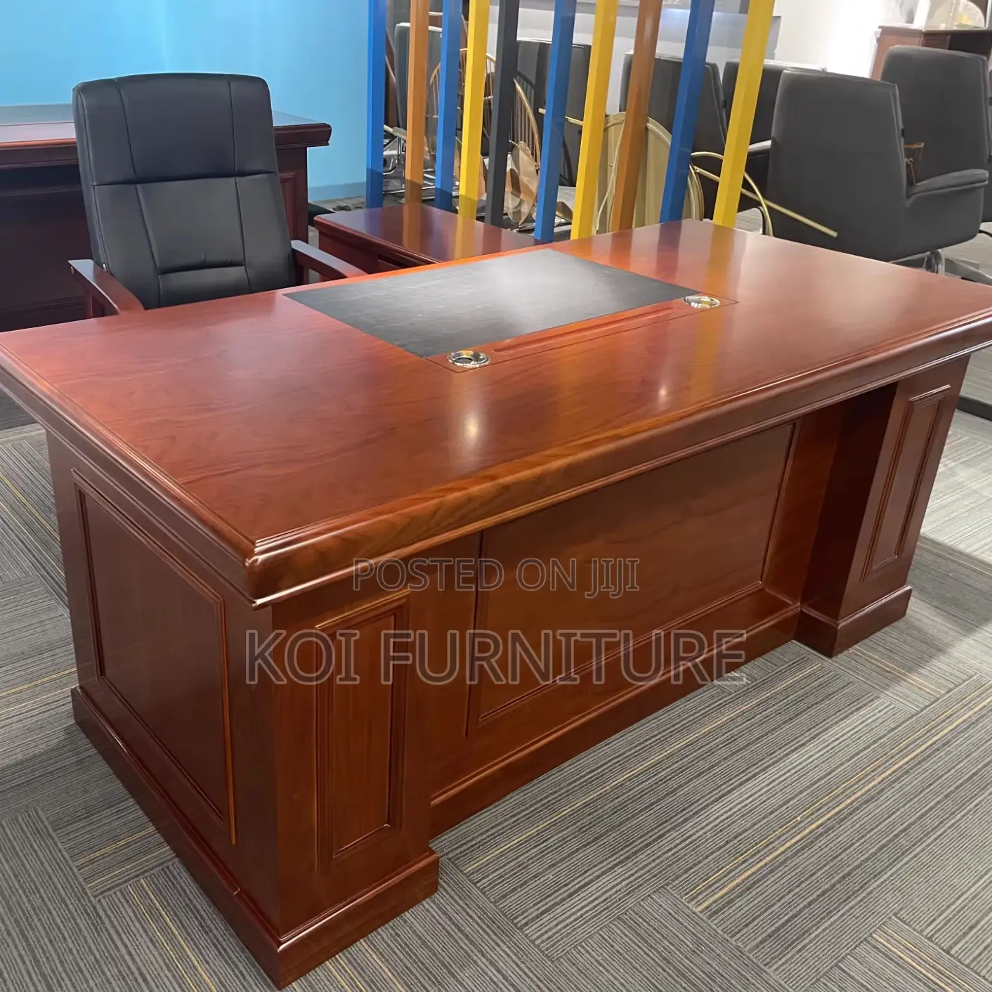 Office Desk; 1.6 Meters Executive Mahogany Senior Bosses Desk
