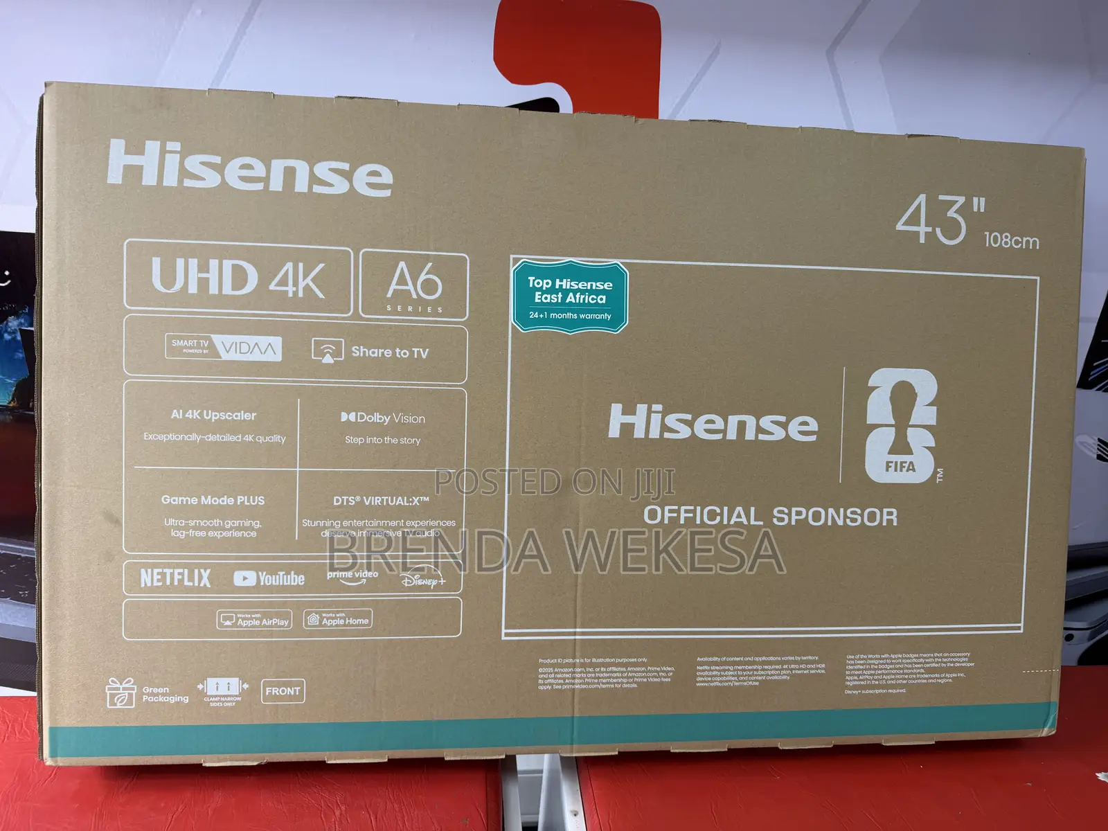 Hisense 43′′ A6q Uhd Smart Frameless TV – 43a6qken (New Model) 2026