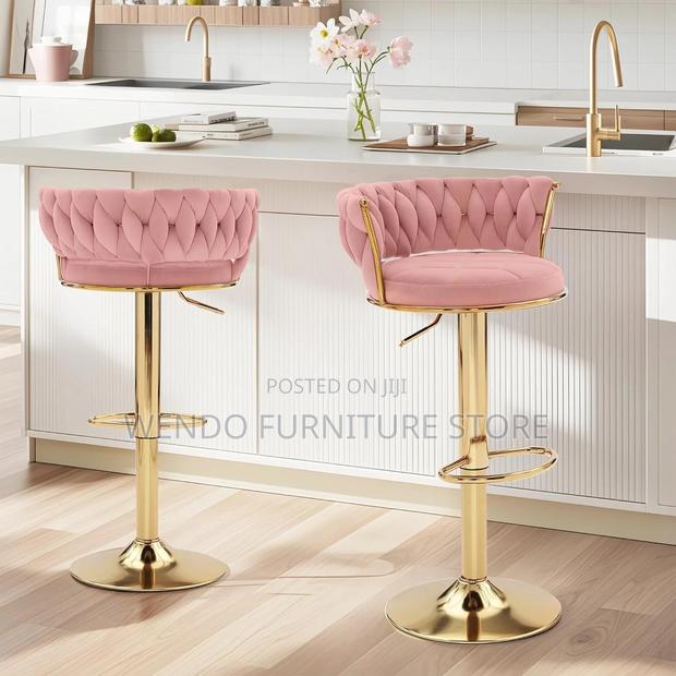 Barstools; Ergonomic Designed Leather Home Kitchen Barstools - thumbnail 19
