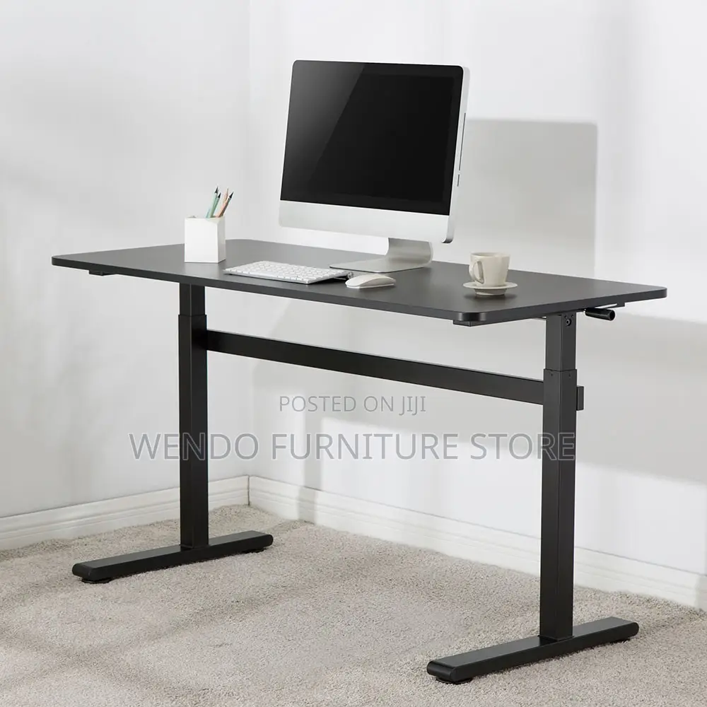 Office Desk; 1.4 Meters Adjustable Height Standing Developers Desks