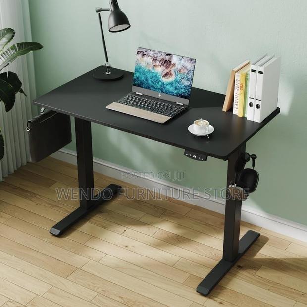 Office Desk; 1.4 Meters Adjustable Height Standing Developers Desks - thumbnail 13