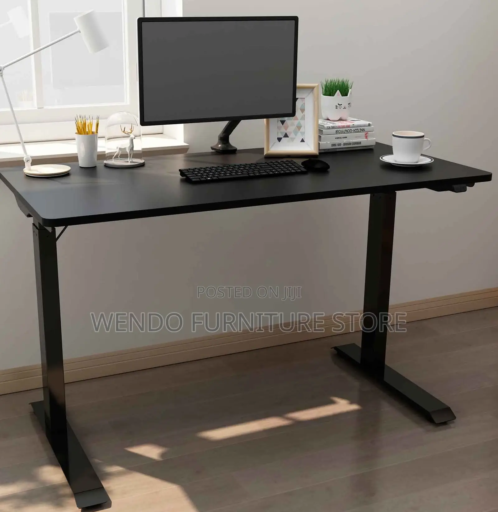 Office Desk; 1.4 Meters Adjustable Height Standing Developers Desks