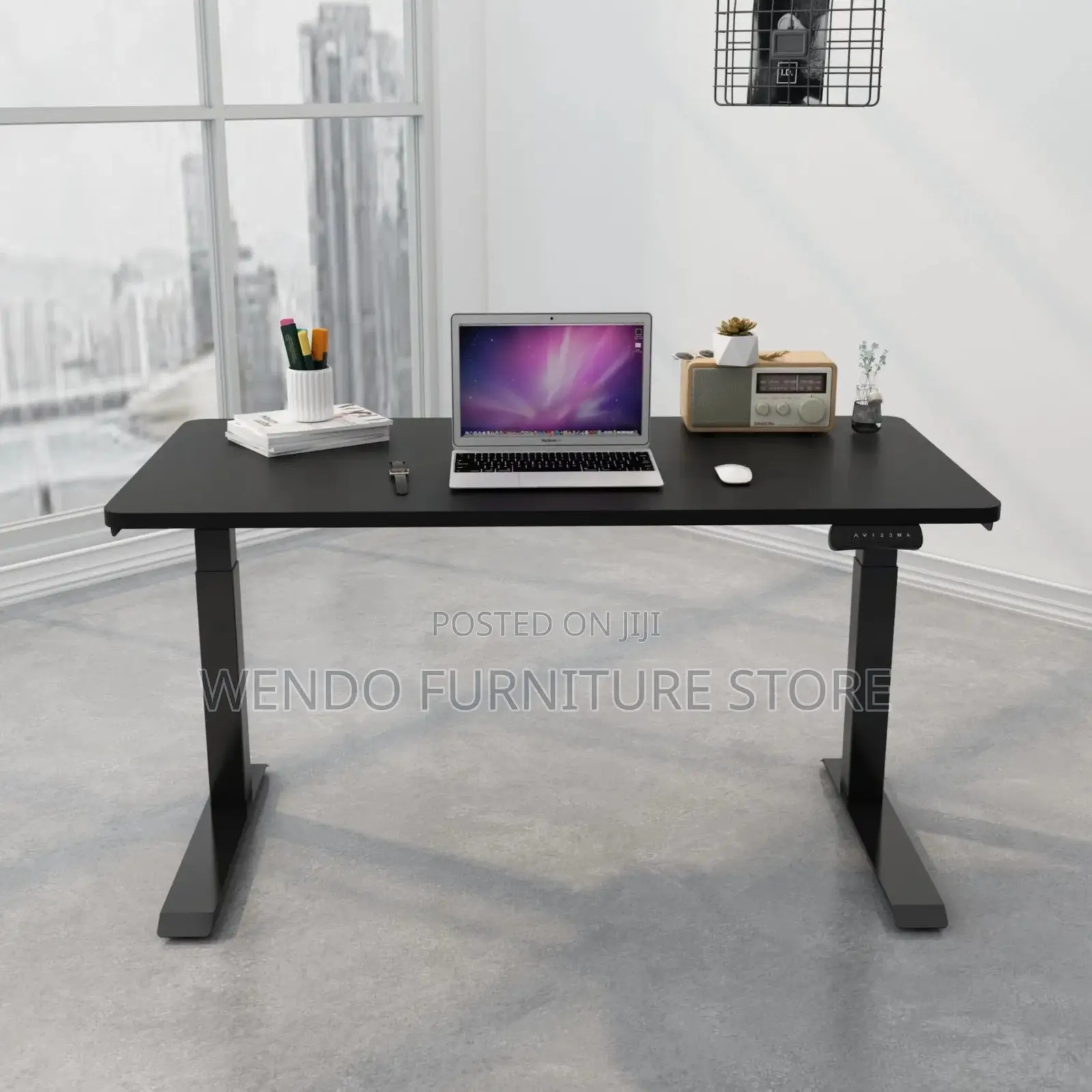 Office Desk; 1.4 Meters Adjustable Height Standing Developers Desks