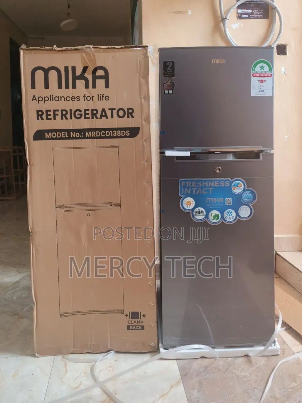 Mika 138l Double Door Refrigerator(Mrdcd138ds)
