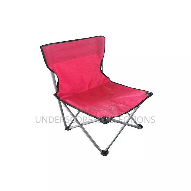 Red Portable Folding Camping Chair - main view