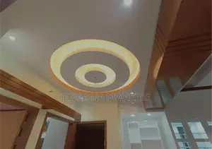 Concentric Triple Ring Gypsum Ceiling Design