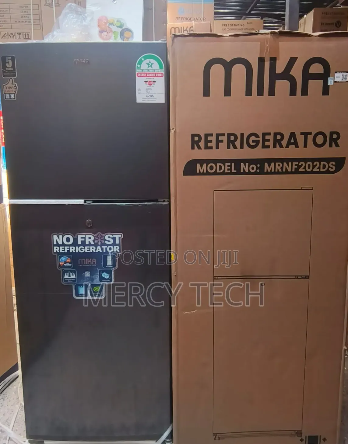 Mika 202l No Frost Double Door Refrigerator(Mrnf202ds)
