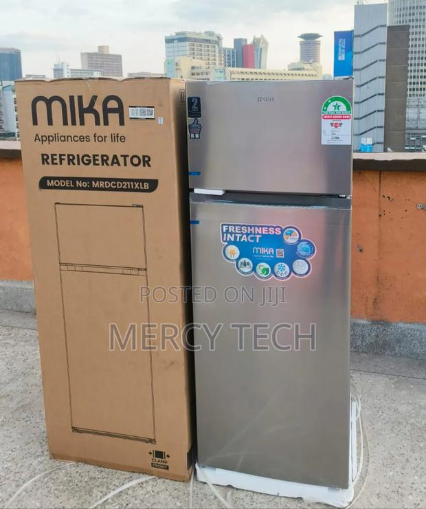 Mika 211l Double Door Refrigerator(Mrdcd211xlb)