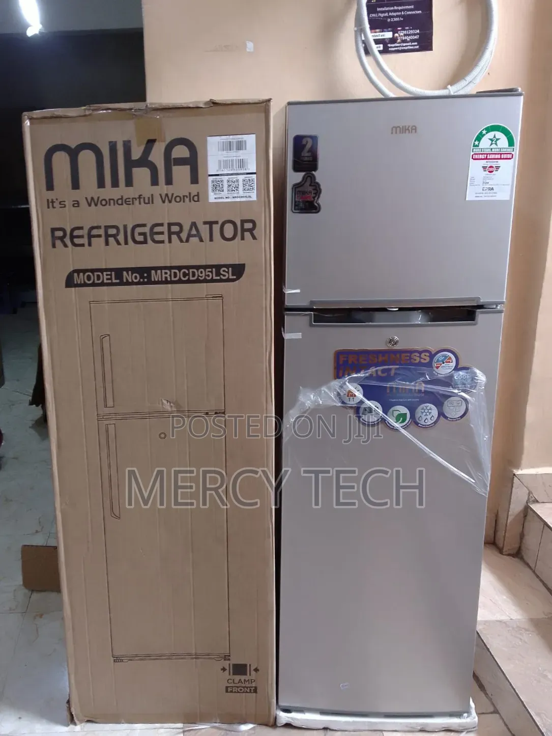 Mika 168l Double Door Refrigerator(Mrdcd95lsl)