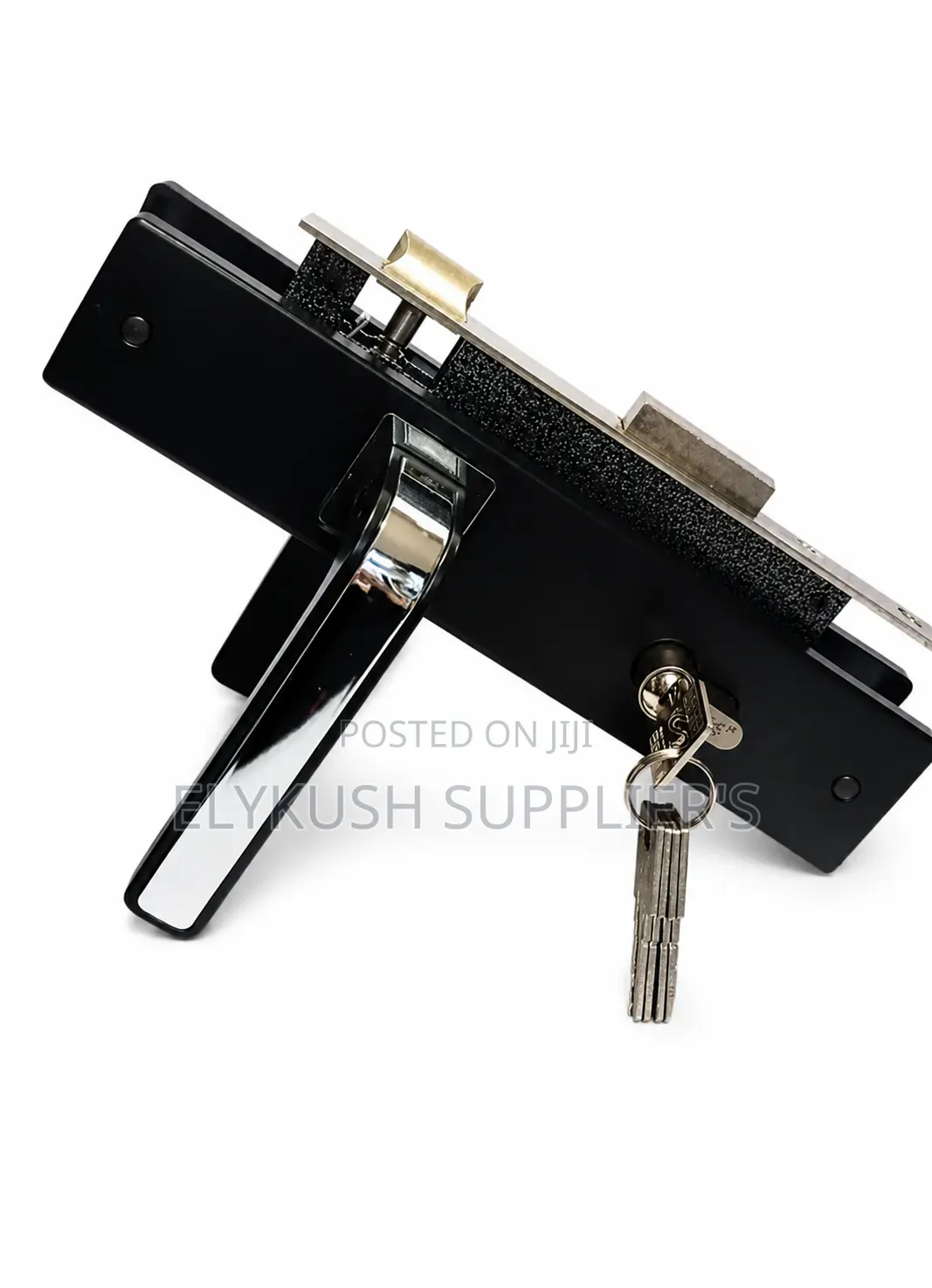Black Mortise Door Lock Set