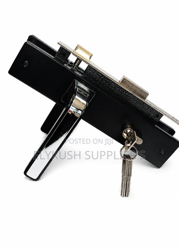 Black Mortise Door Lock Set