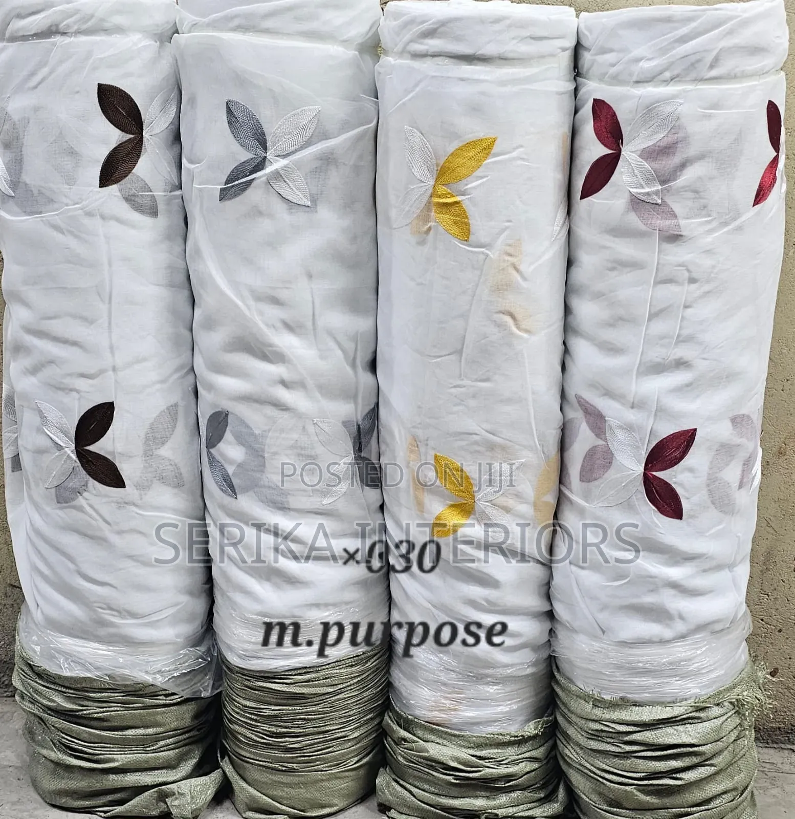 White Detailed Sheers Curtain Sheers Environmental Friendly Justin