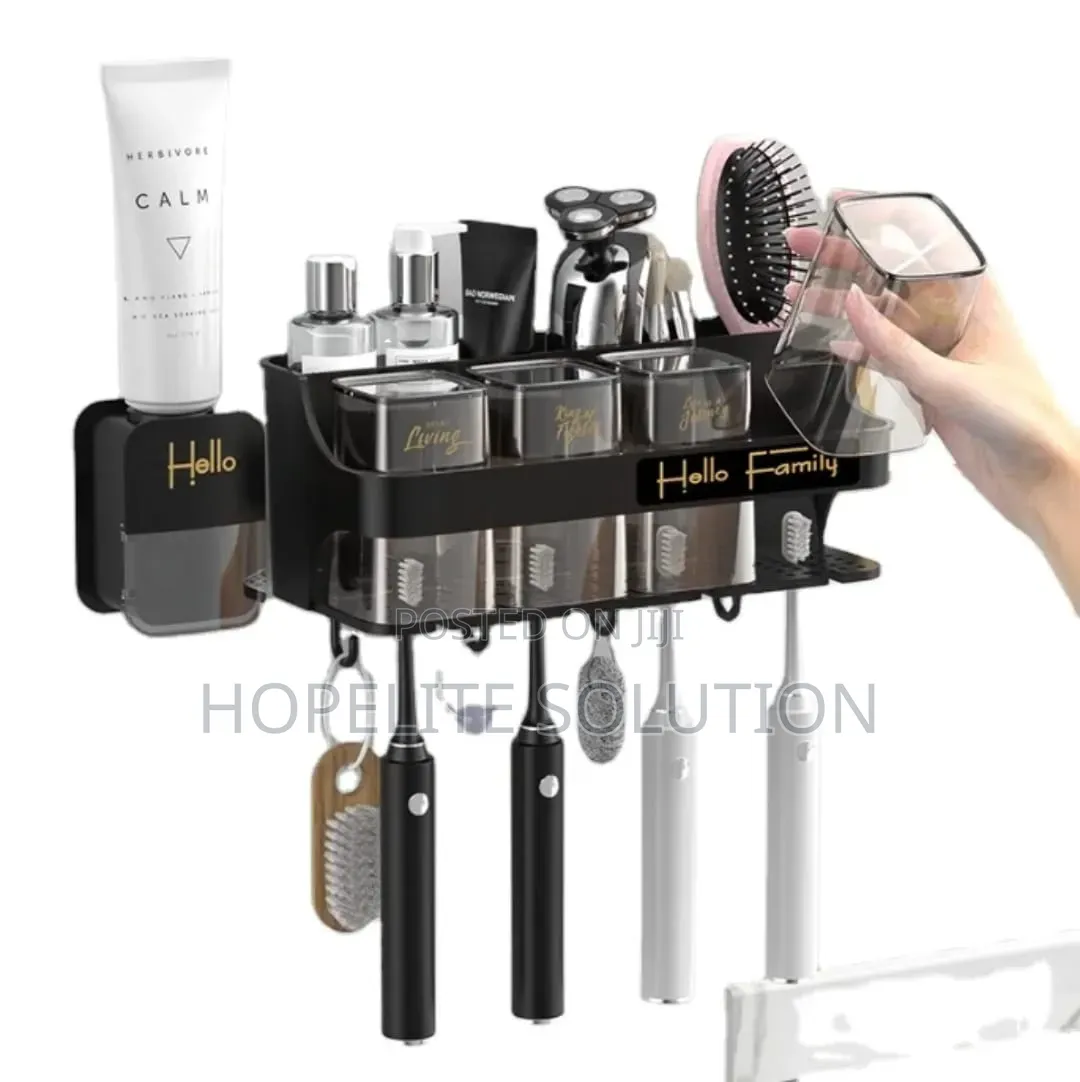 Hello Family Toothbrush/Toothpaste Dispenser