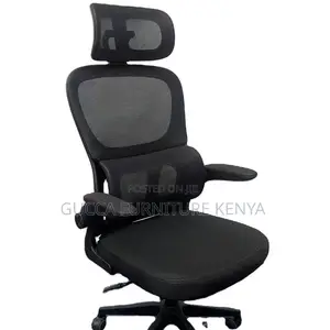 High Back Ergonomic Flip Arm Computer Seat