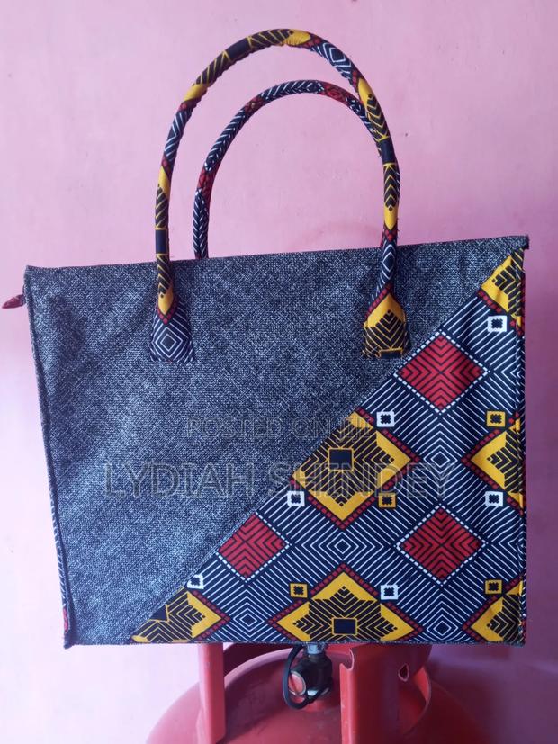 Classy Ankara and Jute Tote Bag - thumbnail 2