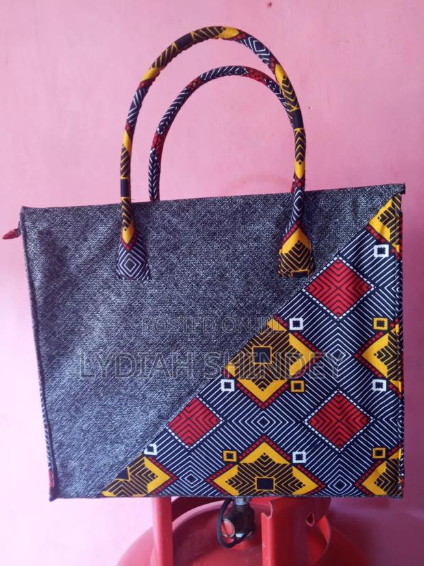 Classy Ankara and Jute Tote Bag - thumbnail 3