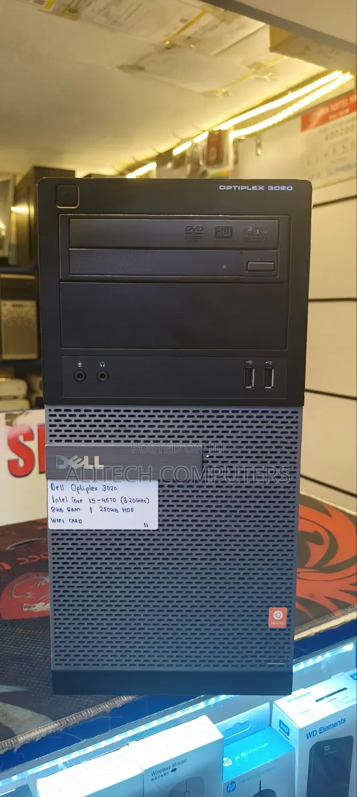 Desktop Computer Dell OptiPlex 3020 8GB Intel Core i5 HDD 500GB