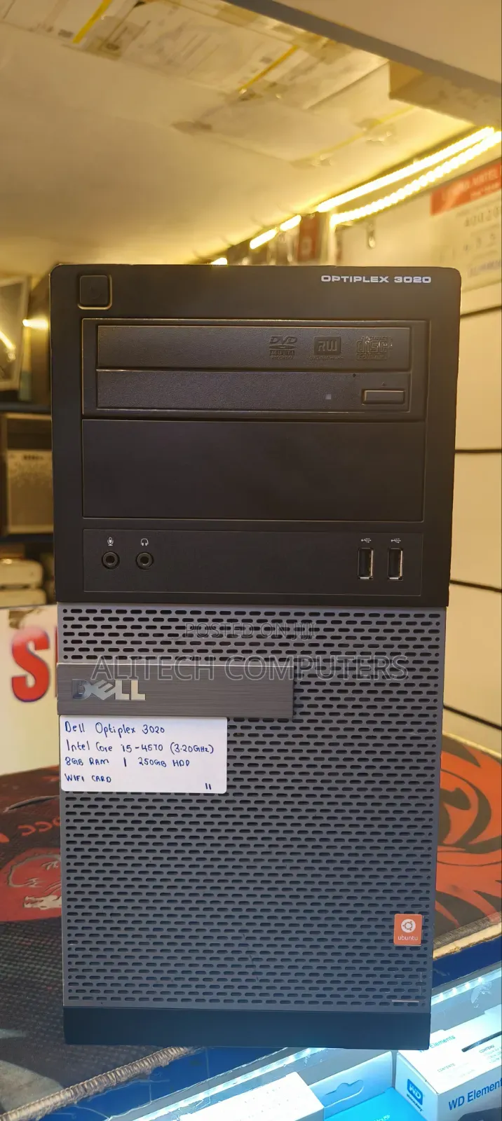 Desktop Computer Dell OptiPlex 3020 8GB Intel Core i5 HDD 500GB