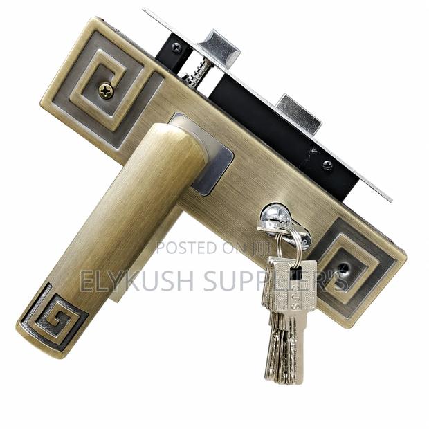 Luxury Antique Brass Door Lock Handle Set