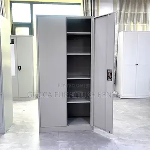 2-Door White Full Metal Storage Office Cabinet