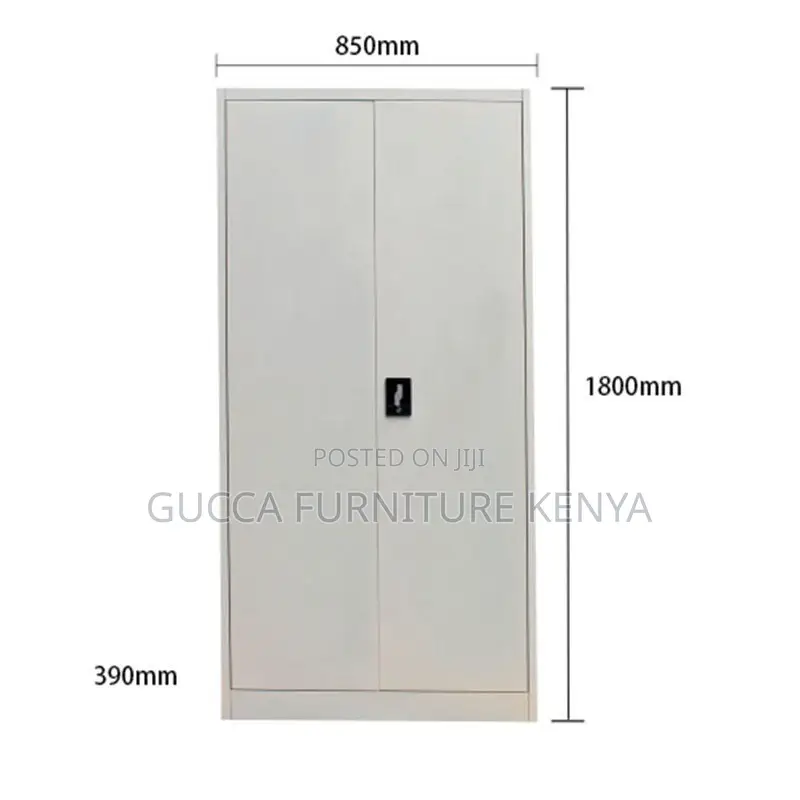 2-Door White Full Metal Storage Office Cabinet