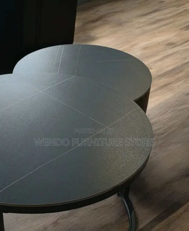 Coffee Tables; Executive Round Marble Top Quality Nesting Coffee Table