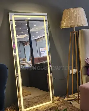 Led Mirror With Sensor Button and Power Supply
