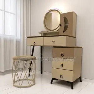 Dressers; Home Bedroom White Elegancy Classy Girls Dressing Vanity Set
