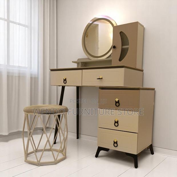 Dressers; Home Bedroom White Elegancy Classy Girls Dressing Vanity Set