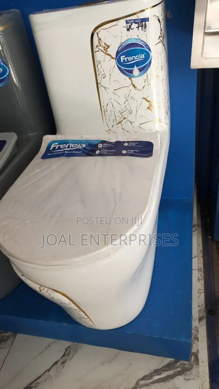 Gold White Coloured Toilet