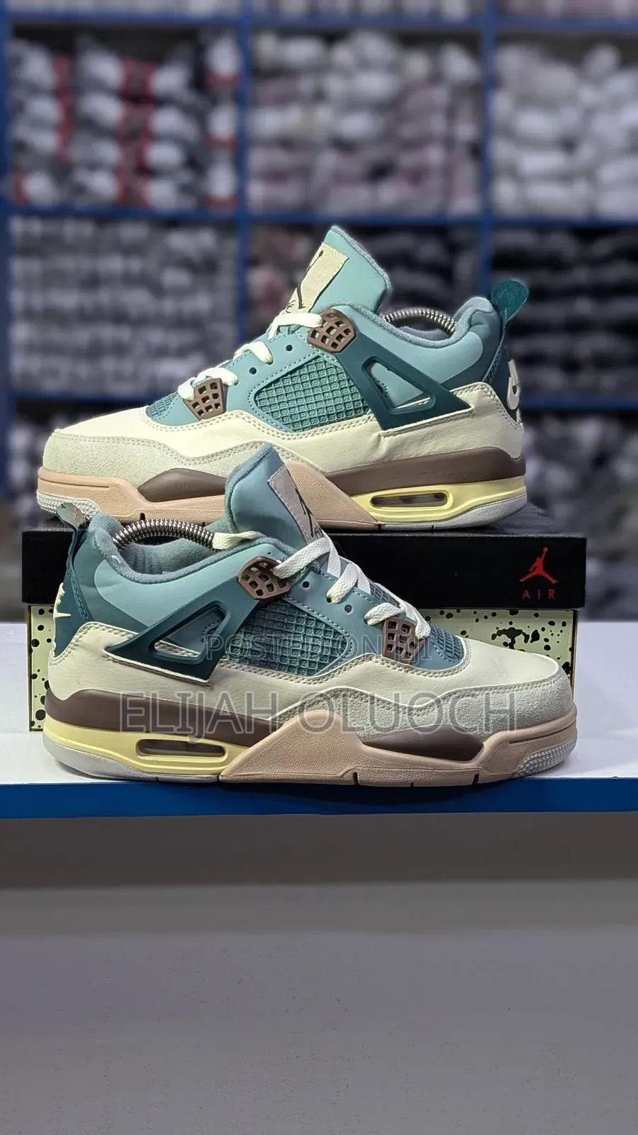 Nike Air Jordan 4 Retro "Snorlax" Custom Sneakers,
