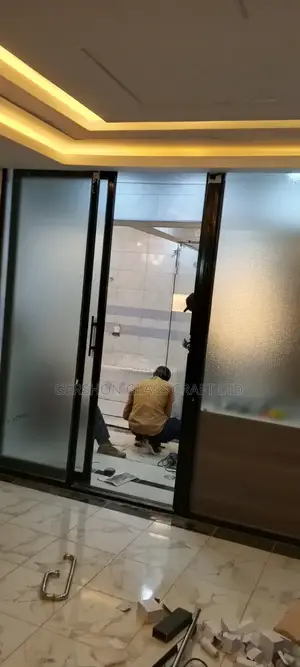 Double Sliding Wired Glass Aluminium Door