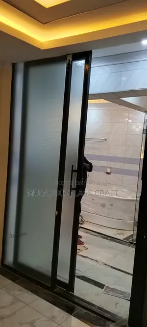 Double Sliding Wired Glass Aluminium Door