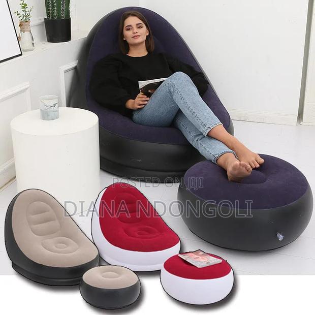 *Inflatable Seat, With Foot Rest and a Manual Pump*