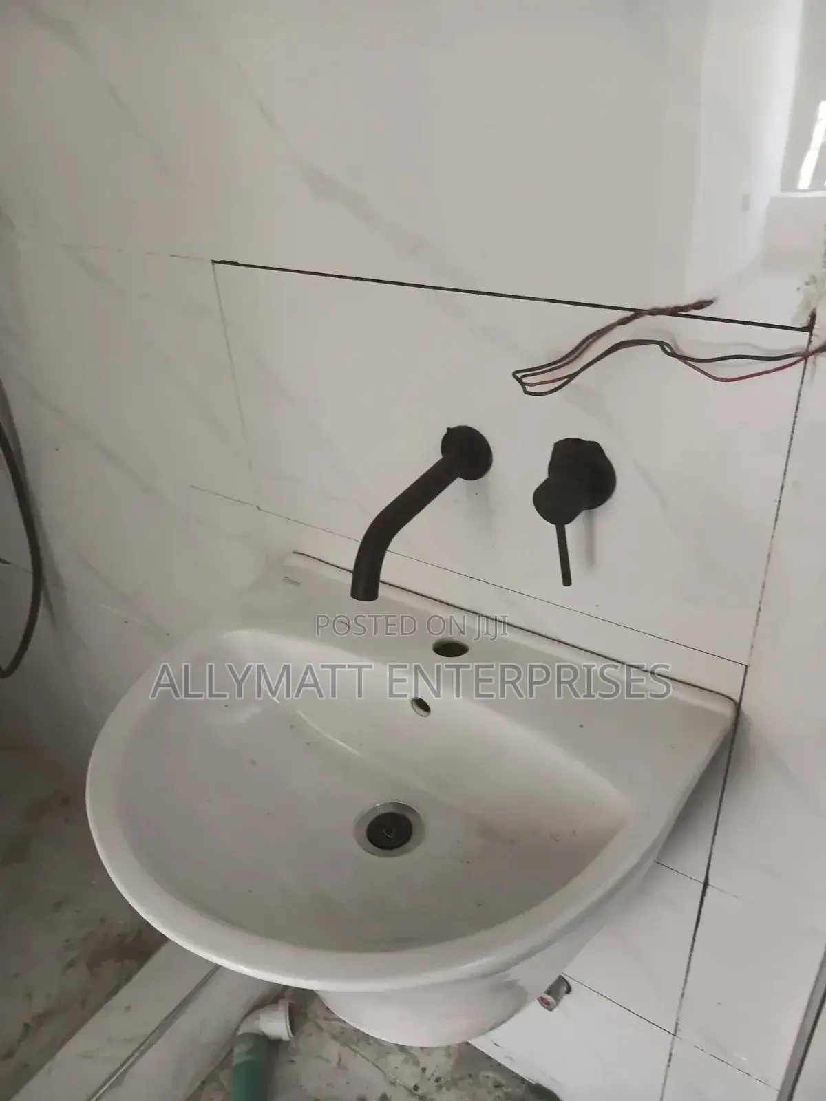 Black Concealed Basin Mixer