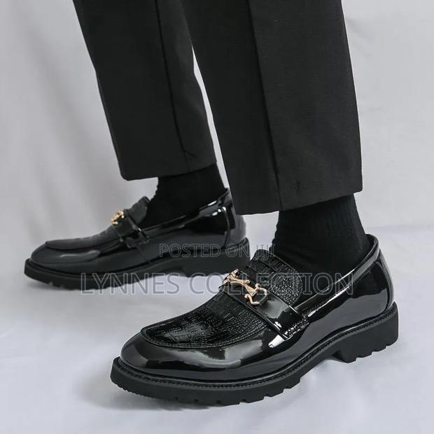 Men’S Slip-on Casual Loafers With Tassel Chain All Black